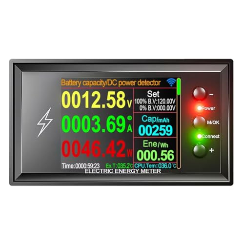 Yarryuter DT20W 0-420V Tuya WiFi Smart Meter für Lithium-Batteriekapazitätserkennung, DC-Stromspannung Coulomb Power Tester, 100A Yarryuter DT20W 0-420V Tuya WiFi Smart Meter für Lithium-Batteriekapazitätserkennung, DC-Stromspannung Coulomb Power Tester, 100A von Yarryuter