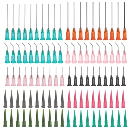 Yarryuter Dosiernadeln mit Stumpfer Spitze und Luer-Lock-Nadel Unterschiedlicher Stärke - zum Nachfüllen Von Flüssigtinten von Yarryuter