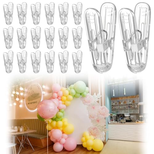 Yarryuter Für Ballonbogenklammern 20pcs Plastik Plastik Transparente Frühlingsklemmen 2,4 für Ballonbogen Kit Geburtstagsdekorationen Yarryuter Für Ballonbogenklammern 20pcs Plastik Plastik Transparente Frühlingsklemmen 2,4 für Ballonbogen Kit Geburtstagsdekorationen von Yarryuter