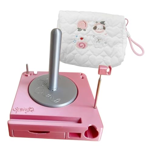 Yarryuter Glänzende Multifunktionale Garnspulenbox zum Stricken und Häkeln, Ideal zum Basteln mit Häkelarbeit in Pink von Yarryuter