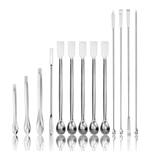 Yarryuter Laborspatel Mikrolöffel-Set Laborwinziger Mischspatel für Pulver Gelatinekapselkäufer Yarryuter Laborspatel Mikrolöffel-Set Laborwinziger Mischspatel für Pulver Gelatinekapselkäufer von Yarryuter