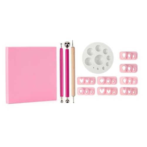 Yarryuter Mini Blütenblatttonschneider & Halbkugelformen Set Formen Polymer -Tonwerkzeuge für Ohrringe, DIY -Schmuckkit Yarryuter Mini Blütenblatttonschneider & Halbkugelformen Set Formen Polymer -Tonwerkzeuge für Ohrringe, DIY -Schmuckkit von Yarryuter