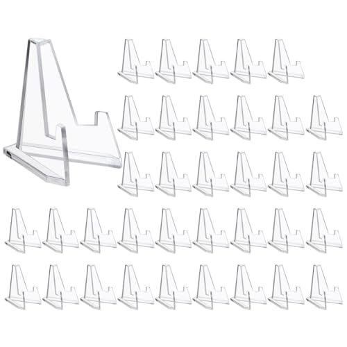 Yarryuter Mini-Staffelei-Ausstellungsständer Aus Acryl, 36 Packungen, Perfekt für die Präsentation Von Sportkarten, Münzen, Medaillen und Mehr von Yarryuter