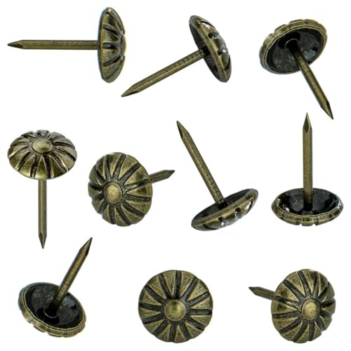 Yarryuter Möbelnägel für die Innendekoration, Möbel, Dekorative Nägel, Daisy-Polsternägel, Messing, 300 Stück Yarryuter Möbelnägel für die Innendekoration, Möbel, Dekorative Nägel, Daisy-Polsternägel, Messing, 300 Stück von Yarryuter