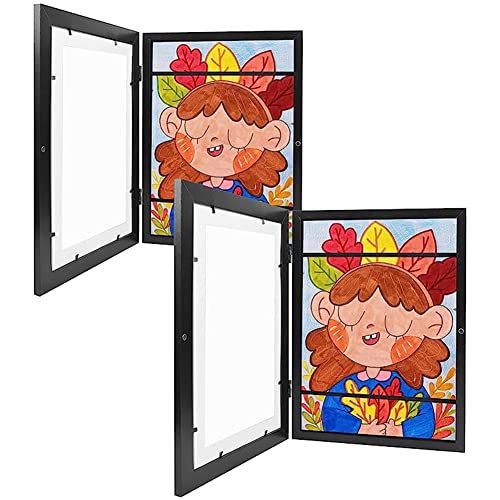 Yarryuter Offene Rahmen für Kinderzeichnungen, BefüLlbare Kunstrahmen für Kinder, Max A4 Kunstrahmen, Schwarz, 2Er Pack Yarryuter Offene Rahmen für Kinderzeichnungen, BefüLlbare Kunstrahmen für Kinder, Max A4 Kunstrahmen, Schwarz, 2Er Pack von Yarryuter
