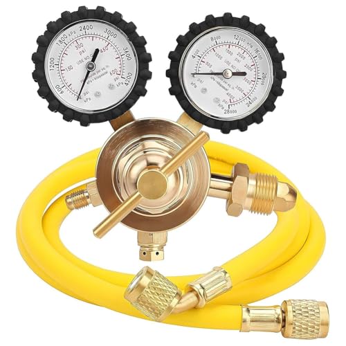 Yarryuter Stickstoffregler mit 0-600 PSI Lieferdruck, CGA580-Schlauchanschluss Am Einlass und 1/4-Außengewinde Am Auslass Yarryuter Stickstoffregler mit 0-600 PSI Lieferdruck, CGA580-Schlauchanschluss Am Einlass und 1/4-Außengewinde Am Auslass von Yarryuter