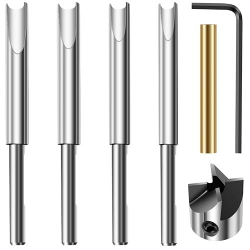 Yarryuter Stiftebausatz, Drechselwerkzeuge mit Steckschlüsseladapter, Schnellarbeitsstahl-Bleistiftschaft-Trimmsatz, 6 mm, 7 mm, 8 mm, 9 mm von Yarryuter