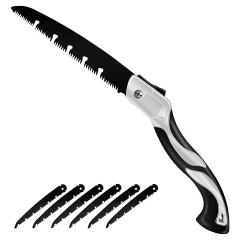 Yarryuter Tragbare, Zusammenklappbare Multifunktions-Handsäge mit Hochgeschwindigkeits-Sägeblatt, Handsäge für Den Garten im Freien, Zimmereisäge von Yarryuter