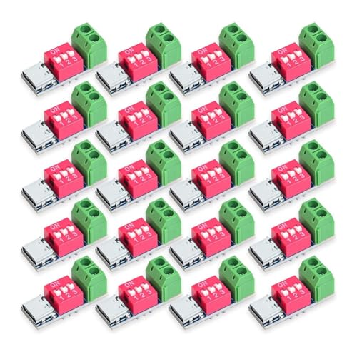 Yarryuter USB-C PD Trigger Board PD/QC Decoy Schnellladung USB Typ-C auf 12V Hochgeschwindigkeitsladegerät Leistungssteigerung 20 Stück Yarryuter USB-C PD Trigger Board PD/QC Decoy Schnellladung USB Typ-C auf 12V Hochgeschwindigkeitsladegerät Leistungssteigerung 20 Stück von Yarryuter