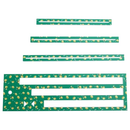 Yarryuter Vorlage für Reißverschlusstaschen, Schablonen für Acryl-Reißverschlüsse mit Zitronenmuster, zum Herstellen Von 7/8/9-Reißverschlüssen, zum Messen Präziser Schnitte von Yarryuter