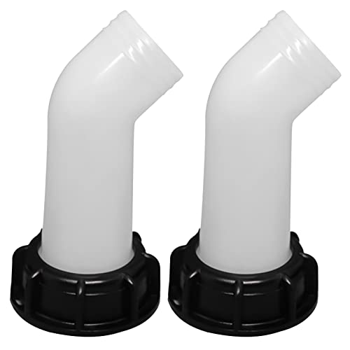 2 Stück IBC Ablaufstutzen, IBC Adapter Ablauf Abdeckung Auslauf Schlauch Anschluss Verlängerung Wassertank Ablauf Abdeckung IBC Auslaufhahn S60x6 Grobgewinde IBC Tank Zubehör für IBC Container von Yarteim