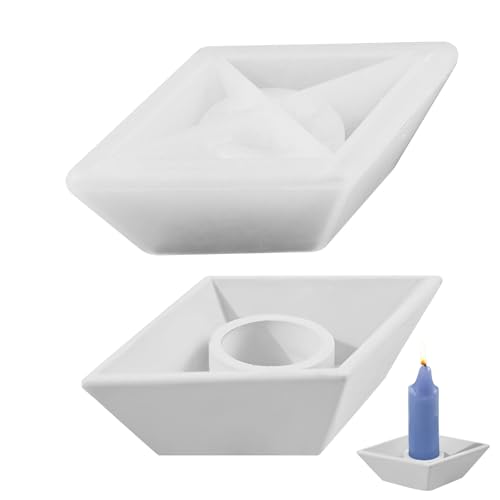 2 Stück Silikonformen Gießformen Kerzenhalter, Silikonform Kerzenhalter, 3D Origami Boot Silikonform Kerzenformen, DIY Papierboot Silikon Gießform Kerzenhalter, Gipsformen zum Gießen für Stabkerzen 2 Stück Silikonformen Gießformen Kerzenhalter, Silikonform Kerzenhalter, 3D Origami Boot Silikonform Kerzenformen, DIY Papierboot Silikon Gießform Kerzenhalter, Gipsformen zum Gießen für Stabkerzen von Yarteim