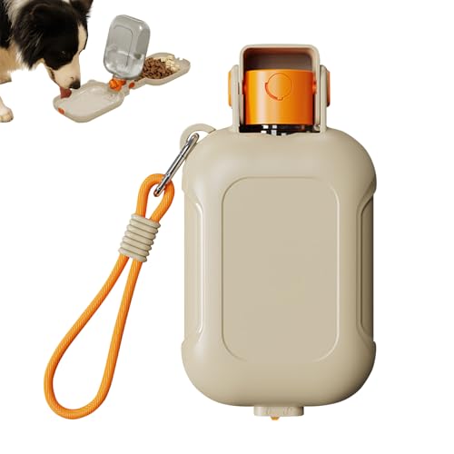 2 in 1 Hunde Trinkflasche für unterwegs, 460ml Wasserflasche Hunde und Futterbehälter für Haustiere, 180° Faltbare Auslaufsicher Hundetrinkflasche, Tragbare Wassernapf Hundeflasche Unterwegs 2 in 1 Hunde Trinkflasche für unterwegs, 460ml Wasserflasche Hunde und Futterbehälter für Haustiere, 180° Faltbare Auslaufsicher Hundetrinkflasche, Tragbare Wassernapf Hundeflasche Unterwegs von Yarteim