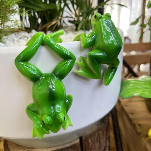 4er Set Gartendeko Ente Für Draußen Wetterfest, Frühlingsdeko Gartenfiguren Ente Deko Garten Ornamente, Niedliches Mini Ente Harz Gartenfigur Blumentopf Dekoration für Rasen Terrasse (05) von Yarteim