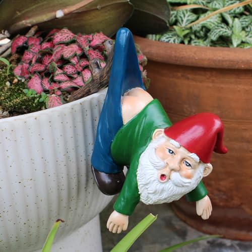 Gartenzwerge Gartendeko für Draußen Wetterfest, Garten Deko Gartenzwerg Figuren, Miniatur Zwerg Blumentopf Hänger Figur, Lustige Wichtel Deko Figuren, Gartenwichtel Harz Klettern Skulptur Für Außen Gartenzwerge Gartendeko für Draußen Wetterfest, Garten Deko Gartenzwerg Figuren, Miniatur Zwerg Blumentopf Hänger Figur, Lustige Wichtel Deko Figuren, Gartenwichtel Harz Klettern Skulptur Für Außen von Yarteim