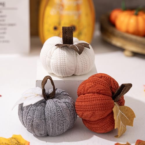 Gestrickter Kürbisse Deko Halloween Deko, Niedliche Gestrickte Kürbispuppen, Halloween Pumpkin für Herbstdeko, Halloween Kürbis Ornamente, Halloween Herbst Simulationskürbis Fotografie Requisite Gestrickter Kürbisse Deko Halloween Deko, Niedliche Gestrickte Kürbispuppen, Halloween Pumpkin für Herbstdeko, Halloween Kürbis Ornamente, Halloween Herbst Simulationskürbis Fotografie Requisite von Yarteim