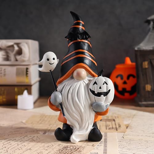 Halloween Deko Gartenzwerge für Außen,Lustige Gartenzwerg Gartendeko für Draußen Wetterfest,Wichtel Gartenfiguren mit Kürbis und Geist Deko,Halloween Gartenwichtel Harz Statue für Freunde Geschenke Halloween Deko Gartenzwerge für Außen,Lustige Gartenzwerg Gartendeko für Draußen Wetterfest,Wichtel Gartenfiguren mit Kürbis und Geist Deko,Halloween Gartenwichtel Harz Statue für Freunde Geschenke von Yarteim