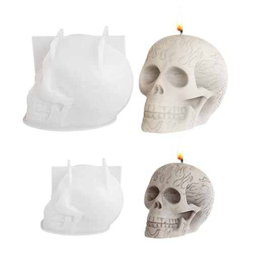 Halloween Totenkopf Kerzenform, Silikonform Halloween Kerze, 3D Totenkopf Epoxidharz Silikonform, Gießformen Silikon Halloween Schädel, Silikonform Gießform Totenkopf für Handwerk, Kerze Halloween Totenkopf Kerzenform, Silikonform Halloween Kerze, 3D Totenkopf Epoxidharz Silikonform, Gießformen Silikon Halloween Schädel, Silikonform Gießform Totenkopf für Handwerk, Kerze von Yarteim
