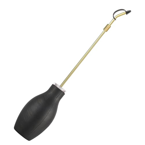 Kieselgur Pulver Zerstäuber, Kieselgur Staubwedel mit Trichter und Verlängertes Kupferrohr, Pulver Düse Hand Stäubepumpe Ungezieferpuder Tropfpipette, Pulverzerstäuber für Innen und Außen von Yarteim