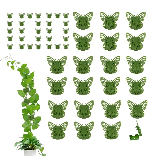 Pflanzenclips Wand, Pflanzenclips für Kletterpflanzen, Schmetterling Pflanzen Clips, Pflanzenhalter Wand Selbstklebend Plant Clips, Pflanzenklammern, Rankenhalter für Gartenarbeit Pflanzenstützung Pflanzenclips Wand, Pflanzenclips für Kletterpflanzen, Schmetterling Pflanzen Clips, Pflanzenhalter Wand Selbstklebend Plant Clips, Pflanzenklammern, Rankenhalter für Gartenarbeit Pflanzenstützung von Yarteim
