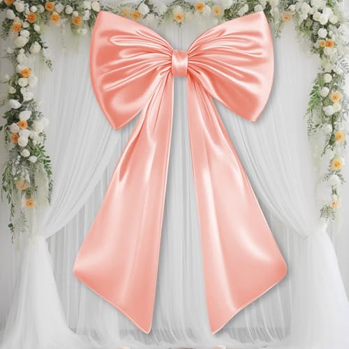 Yarteim Riesige Schleife Dekoration Extra große Schleifendekoration 105 x 65cm Satinschleife Dekoschleifen für Hochzeit Verlobung Geburtstag Babyparty Hintergrund Wanddekoration Weihnachten Deko von Yarteim