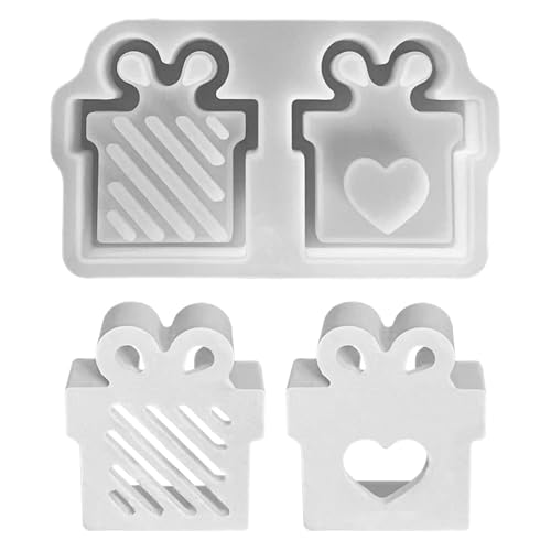 Silikonformen Gießformen,2 Stück Klein Geschenk Silikonform DIY Mini Geschenk Gießform Gipsformen zum Gießen Gießformen Silikon Geschenk,Giessformen Silikon Geschenk für DIY Kerzen Deko,Gips,Handwerk von Yarteim