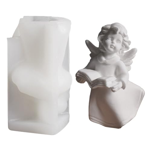 Silikonformen Gießformen Engel Kerzenformen zum Gießen, 3D Engel Silikonform Kerzenform, Gießformen Silikon Weihnachten, Engel Kerzen Formen Silikon für DIY Kerzen, Seife, Gips, Handwerk (01) von Yarteim