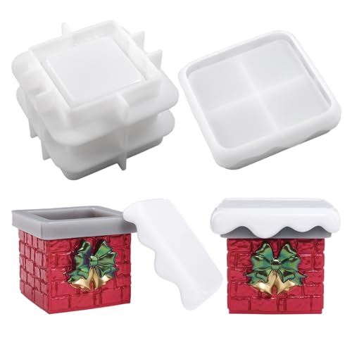 Silikonformen Gießformen Weihnachten, Silikonform Kerzenhalter mit Deckel, Silikonform Schornstein Geschenkbox, Gießformen Silikon Weihnachten Geschenkbox Epoxidharz Form für Aufbewahrungsbox Silikonformen Gießformen Weihnachten, Silikonform Kerzenhalter mit Deckel, Silikonform Schornstein Geschenkbox, Gießformen Silikon Weihnachten Geschenkbox Epoxidharz Form für Aufbewahrungsbox von Yarteim
