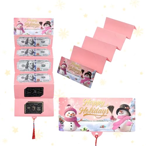 Weihnachtsüberraschung Geldhalter, Weihnachtsgeld Geschenkkartenhalter mit Umschlägen, 10 Steckplätze DIY Überraschung Bargeld Umschlag Geschenk Geldgeschenk Weihnachten für Familie Freunde (Rosa) Weihnachtsüberraschung Geldhalter, Weihnachtsgeld Geschenkkartenhalter mit Umschlägen, 10 Steckplätze DIY Überraschung Bargeld Umschlag Geschenk Geldgeschenk Weihnachten für Familie Freunde (Rosa) von Yarteim