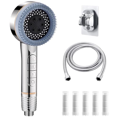 Yarteim Duschkopf mit Filter und Schlauch, Hochdruck Wassersparender Duschbrause mit 4 Strahlarten, Filter Duschkopf Shower Head, Duschfilter & Water Filter Shower für Hartes Wasser Yarteim Duschkopf mit Filter und Schlauch, Hochdruck Wassersparender Duschbrause mit 4 Strahlarten, Filter Duschkopf Shower Head, Duschfilter & Water Filter Shower für Hartes Wasser von Yarteim