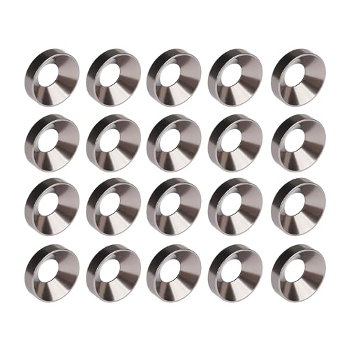 M2 M2.5 M3 M3.5 M4 M5 M6 M8 M10 Flache Senkkopf-Unterlegscheiben aus Aluminiumlegierung für RC Drohne FPV PC Build Mechanische Reparatur, Packung mit 20 Stück (Grau, M3,5) von Yaruijia