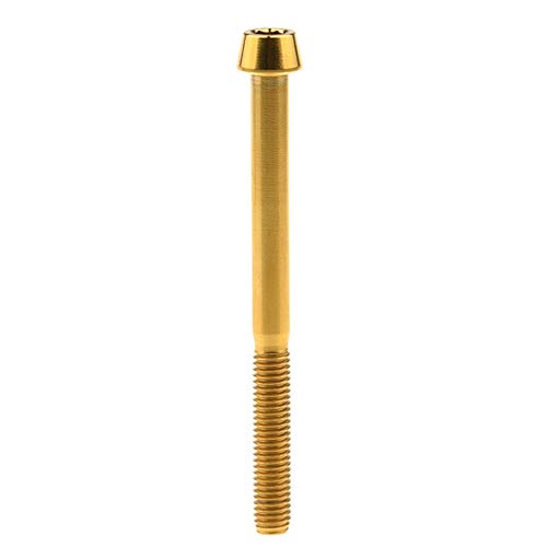 Yaruijia Titanschraube M6 x 10 15 16 18 20 25 30 35 40 45 50 55 60 mm Kegelkopf Innensechskantschrauben Gr5 (M6 x 60 mm, Gold) von Yaruijia