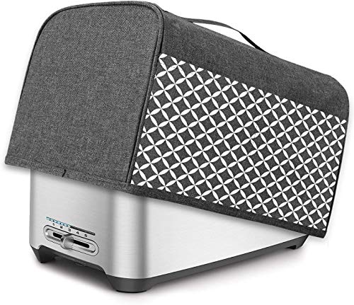 Yarwo 4 Scheiben-Doppelschlitz-Toasterabdeckung, Toaster Zubehör mit Oberem Griff, Nylon Toasterabdeckung Passend für die meisten Standard 4 Scheiben oder 2 Schlitze-Toaster, Grau mit Diamant Muster Yarwo 4 Scheiben-Doppelschlitz-Toasterabdeckung, Toaster Zubehör mit Oberem Griff, Nylon Toasterabdeckung Passend für die meisten Standard 4 Scheiben oder 2 Schlitze-Toaster, Grau mit Diamant Muster von Yarwo