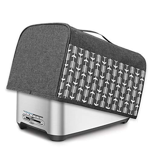 Yarwo 4 Scheiben-Doppelschlitz-Toasterabdeckung, Toaster Zubehör mit Oberem Griff, Nylon Toasterabdeckung Passend für die meisten Standard 4 Scheiben oder 2 Schlitze-Toaster, Grau mit Pfeilmuster Yarwo 4 Scheiben-Doppelschlitz-Toasterabdeckung, Toaster Zubehör mit Oberem Griff, Nylon Toasterabdeckung Passend für die meisten Standard 4 Scheiben oder 2 Schlitze-Toaster, Grau mit Pfeilmuster von Yarwo