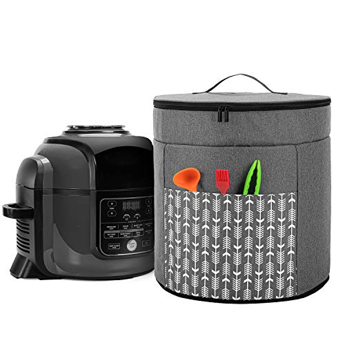 Yarwo Ninja Multi Cooker Multikocher Abdeckung, Abdeckhaube für Ninja Elektrisch Schnellkochtopf, Schutzhülle für Slow Cooker Zubehör, Grau mit Pfeilmuster von Yarwo