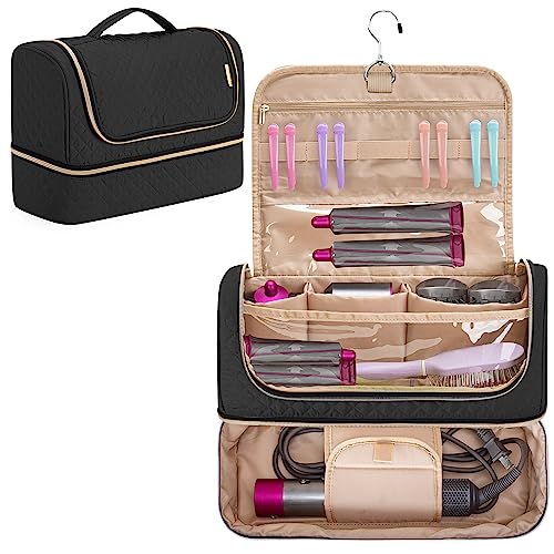 Yarwo Reisetasche für Standard Airwrap, Tragetasche für Airwrap Styler, Doppelschicht Dyson Zubehör Tasche für Airwrap Complete und Haartypen Styles, Schwarz von Yarwo