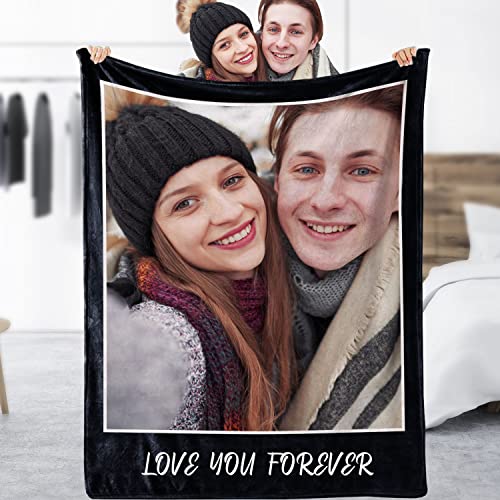 Yasion Personalisierte Decke Fotodecke Decke Mit Foto Beste Freundin Geschenke Personalisiert Geschenkg FüR Freundin MäNner Freundin Tochter Decke Mit äRmeln-YS704-1*Photo-2 von Yasion