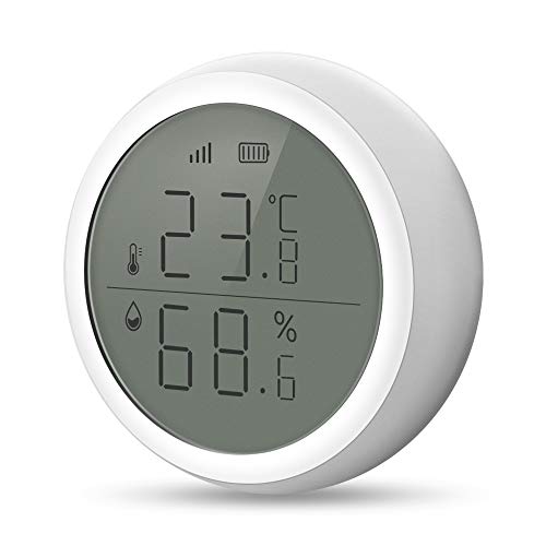 eMylo Intelligentes drahtloses ZigBee Thermometer Hygrometer ZigBee Digital Thermometer Hygrometer Sensor kabelloser digitaler Thermo Hygrometer Monitor für Haus/Babyzimmer/Weinkeller von Yasorn