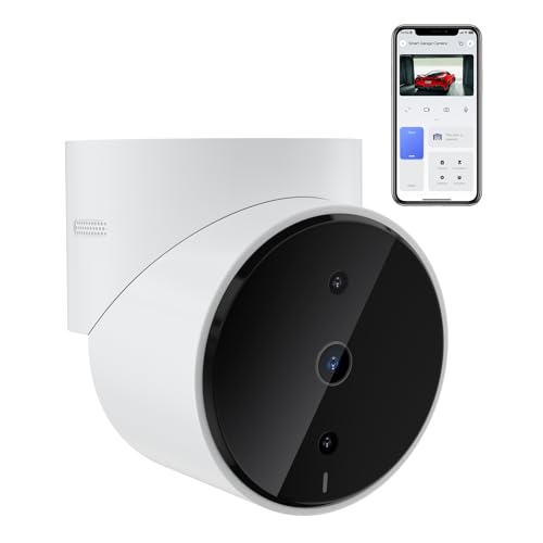 eMylo Smart WiFi Garagentoröffner Controller mit Sensor Indoor Nachtsicht Überwachung Sicherheitskamera Fernbedienung Garagentor Öffnen/Schließen Echtzeit-Benachrichtigungen Kompatibel mit Alexa von Yasorn