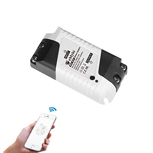 eMylo Smart WiFi-Schalter Mini Wireless Relay Lichtschalter AC 220 V Smart Life App Fernbedienung Home Automation Timer Kompatibel mit Alexa Echo Google Home IFTTT, Unterstützung IOS Android 1 Packung von Yasorn