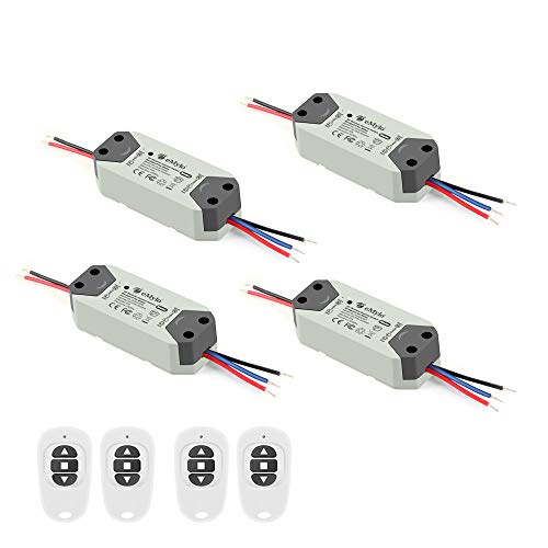 eMylo Smart Wireless RF Motor Controller Schalter Relaismodul AC 220V Motor Fernsteuerungsschalter 90V-250V 433Mhz für Rolltor/elektrischer Vorhang/Wasserpumpe Control Motor Vorwärts/Rückwärts 4 Pack von Yasorn