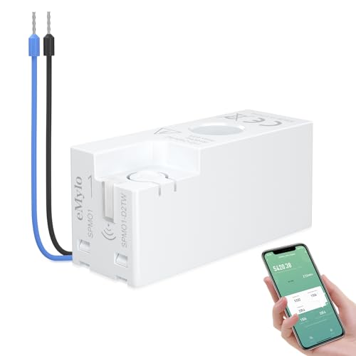 eMylo Smart Zibee Energiemessgerät Mini-Stromverbrauchsmessgerät 99% hohe Genauigkeit 1 Phasen Echtzeit-Stromverbrauchszähler Überlastschutz für Haus/Wohnung, Smart life Tuya App Control von Yasorn