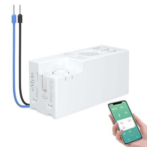 eMylo Smart Zibee Energiemessgerät Mini-Stromverbrauchsmessgerät 99% hohe Genauigkeit 1 Phasen Echtzeit-Stromverbrauchszähler Überlastschutz für Haus/Wohnung, Smart life Tuya App Control von Yasorn