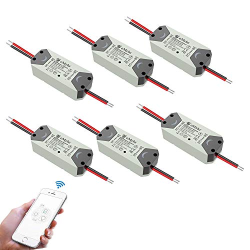 eMylo WLAN Schalter Universal Smart WiFi Lichtschalter Relaismodul Schalter Fernbedienung Timer Sprachsteuerung mit Alexa Echo, Google Assistant DIY Smart Home Unterstützung Android IOS APP 6 PCS eMylo WLAN Schalter Universal Smart WiFi Lichtschalter Relaismodul Schalter Fernbedienung Timer Sprachsteuerung mit Alexa Echo, Google Assistant DIY Smart Home Unterstützung Android IOS APP 6 PCS von Yasorn