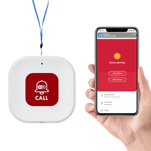 eMylo WiFi Caregiver Pager Receiver Button*1, Kompatibel mit Tuya Smart/Smart Life/Alexa (Support 2.4GHz), Einfach zu bedienen, Support Device Sharing. von Yasorn