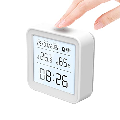 eMylo Zigbee Temperatur Feuchtigkeit Sensor, Hygrometer Thermometer Monitor mit App Benachrichtigung und Datenspeicherung, Temperatur Feuchtigkeits Monitor Kompatibel mit Alexa Google Home von Yasorn