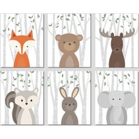 Waldtiere Prints Fürs Kinderzimmer, Walddruck-Set, Waldtier Baby, Waldtiere, Waldfreunde, Modernes Kinderzimmer Print-Set Mit 6 Stück Waldtiere Prints Fürs Kinderzimmer, Walddruck-Set, Waldtier Baby, Waldtiere, Waldfreunde, Modernes Kinderzimmer Print-Set Mit 6 Stück von YassisPlace