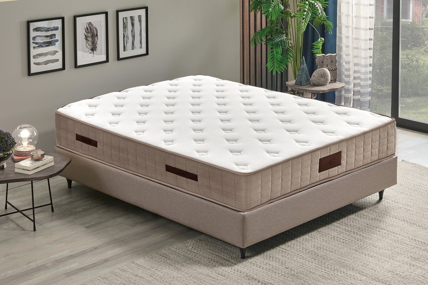 Taschenfederkernmatratze Majestät Premium Tencel® Bambus, Yatas Bedding, 30 cm hoch, H2, wendbar, ergonomisch, atmungsaktiv von Yatas Bedding