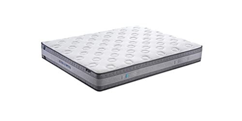 Yatas Bedding Cool&Wool – 90x200 cm Taschenfederkernmatratze, 28 cm Höhe, 5-Zonen, Zweiseitig mit Woolmark-Wolle & Copper Cool-Technologie, Oeko-Tex Zertifiziert, Atmungsaktiv & Temperaturregulierend von Yatas Bedding