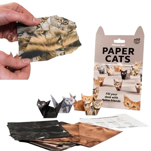 DIY Katzen & Hundecamp Kit - 3D Origami Modell für Anfänger, Vorgeschnittenes Papierbasteln für Erwachsene & Kinder, Klebefrei.(Cat) von Yately